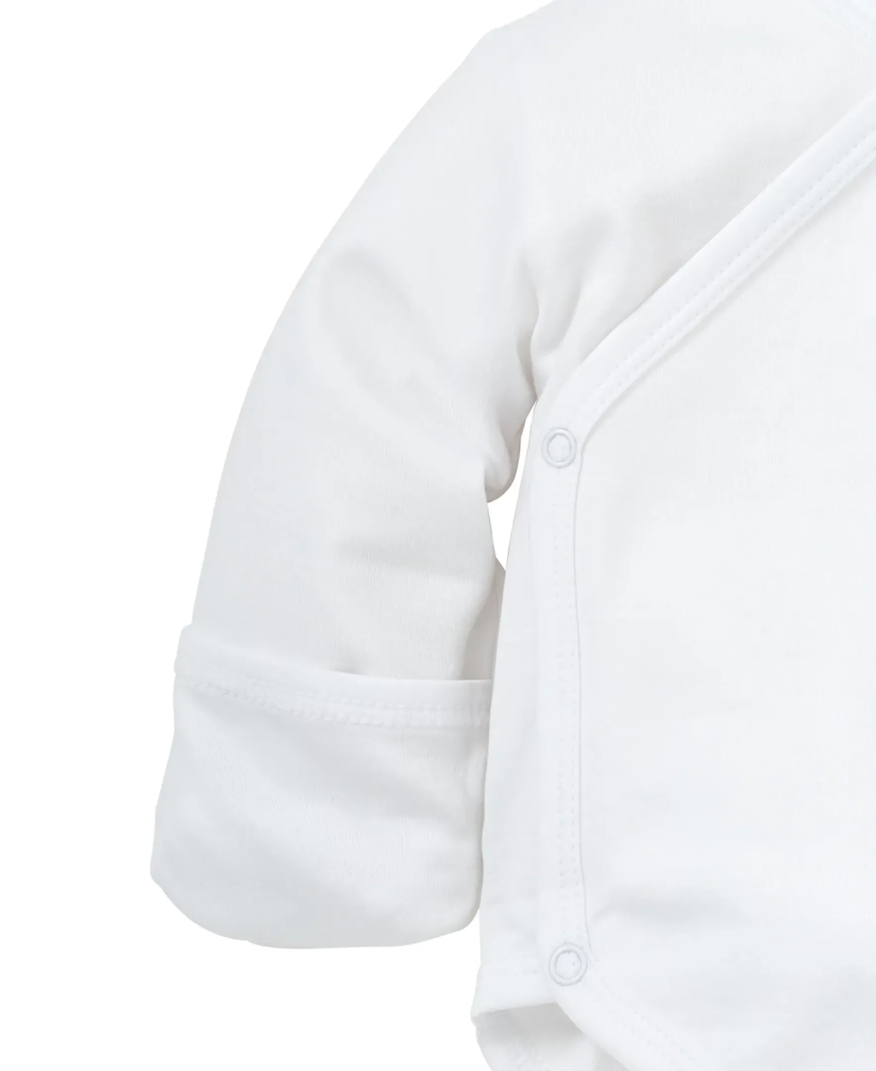 Kissy Kissy White Kissy Basics Long Sleeve Cross Bodysuit> Bodysuits|White Basics