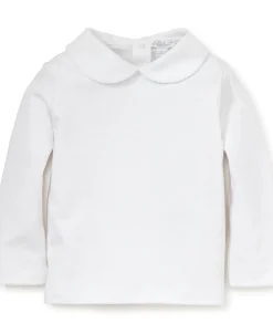 Kissy Kissy White Kissy Basics L/S Toddler Girls Collar Tee>Kids Tops|White Basics