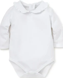 Kissy Kissy White Kissy Basics Ruffle Collar Bodysuit> Bodysuits|White Basics