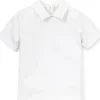 Kissy Kissy White Kissy Basics S/S Toddler Boys Collar Tee>Kids Tops|White Basics