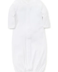 Kissy Kissy White New Premier Basics Converter Gown> Convertible Gowns|Smocking + Hand Embroidery