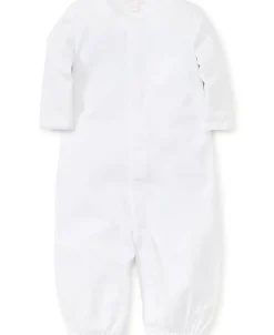 Kissy Kissy White New Premier Basics Converter Gown> Convertible Gowns|Smocking + Hand Embroidery