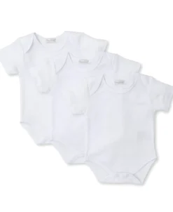 Kissy Kissy White 3 Pack S/S Bodysuit Set w/ Tulle Bag> Bodysuits|Multipacks + Sets