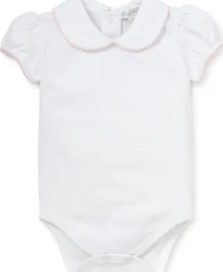 Kissy Kissy Kissy Basics S/S Bebe Collar Bodysuit> White Basics|Bodysuits