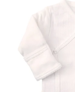 Kissy Kissy White Pointelle Cross Tee and Pant Set><noscript><img width=