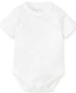 Kissy Kissy White Pointelle Short Sleeve Bodysuit> Bodysuits|Classic Collections