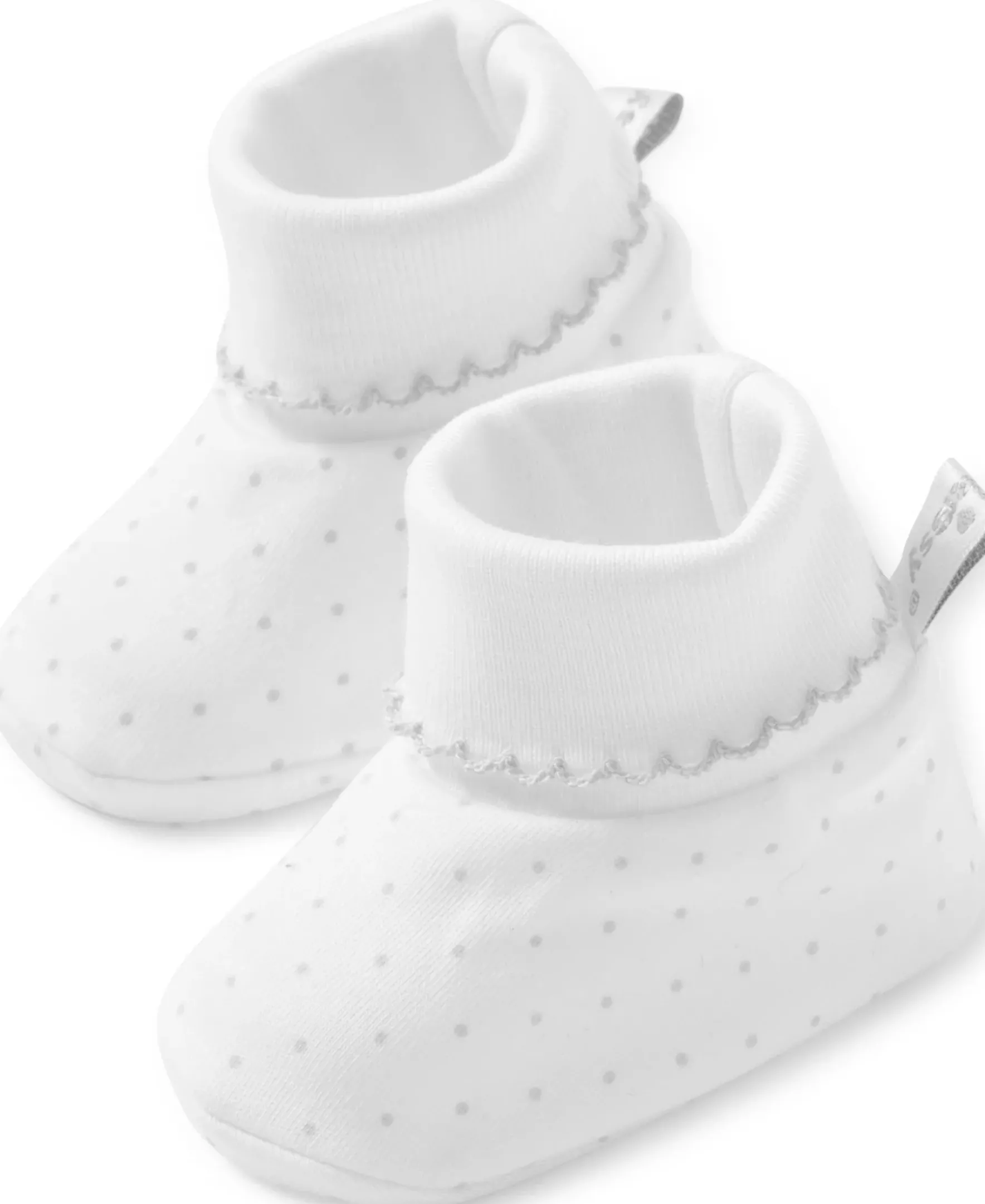 Kissy Kissy New Kissy Dots Print Booties> Booties|White Basics